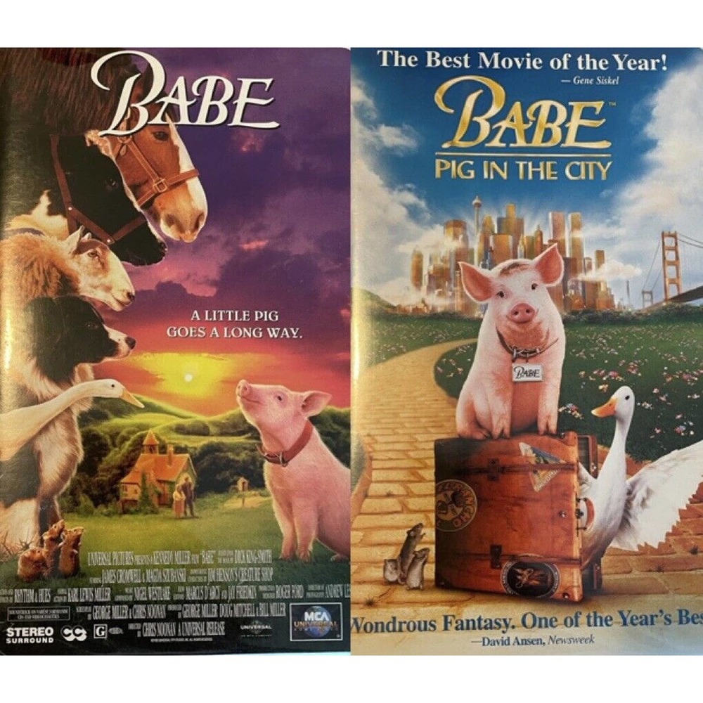 Babe & Babe Pig in the City (VHS) Clamshell Set